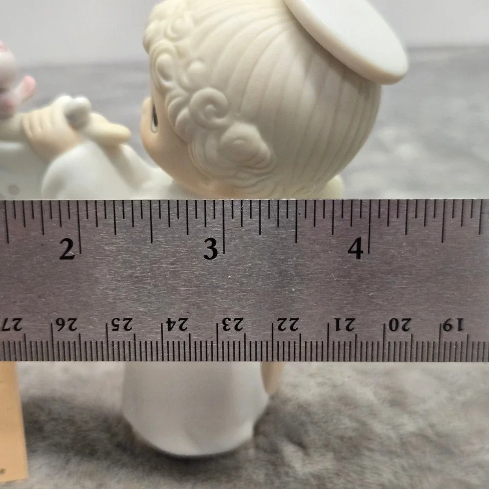 Precious Moments Rejoice O Earth Angel Trumpet Figurine E-5636 Vintage 1981 Box